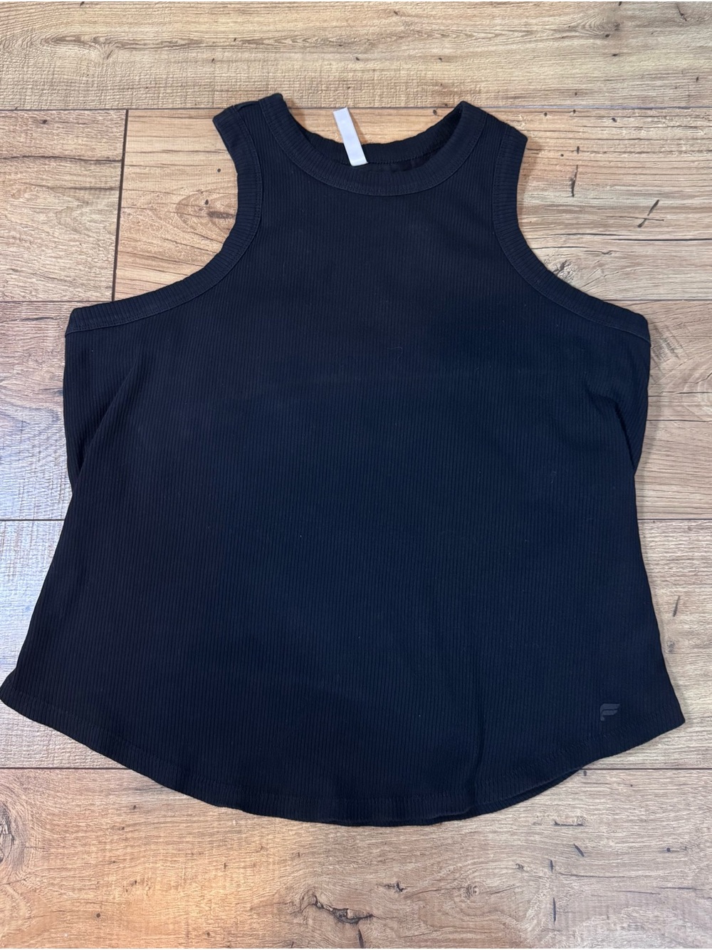 Women’s Black Ribbed Crew Neck racerback Tank Top plus size 3x workout, layering